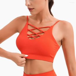 Outfit de yoga Sports Sports Top Bra para Women Gym sin costura sin ropa interior sin ropa sin espalda