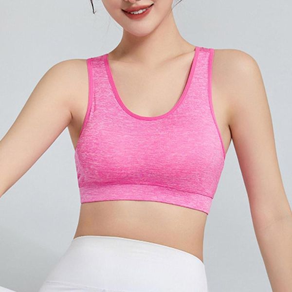 Traje de yoga Ropa interior deportiva para mujer A prueba de golpes Correr Pecho pequeño Push Up Fitness Chaleco Fino Sin sujetadores de acero