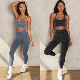 Completo da yoga Tuta da donna Set Abbigliamento femminile Leggings fitness senza cuciture + Camicie corte Tuta sportiva Cerniera Manica lunga Abbigliamento da palestra