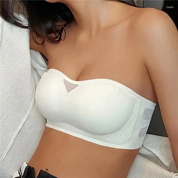 Yoga Outfit Femmes Sexy Sans Bretelles Soutien-Gorge Antidérapant Solide Invisible Push Up Soutien-Gorge Sans Couture Sous-Vêtements Sans Bretelles Bralette Lingerie