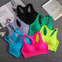 Traje de yoga Mujeres Deportes Bra Top Push Up Fitness Ropa interior Deporte Tops para transpirable Correr Chaleco Gimnasio Ropa Mujer