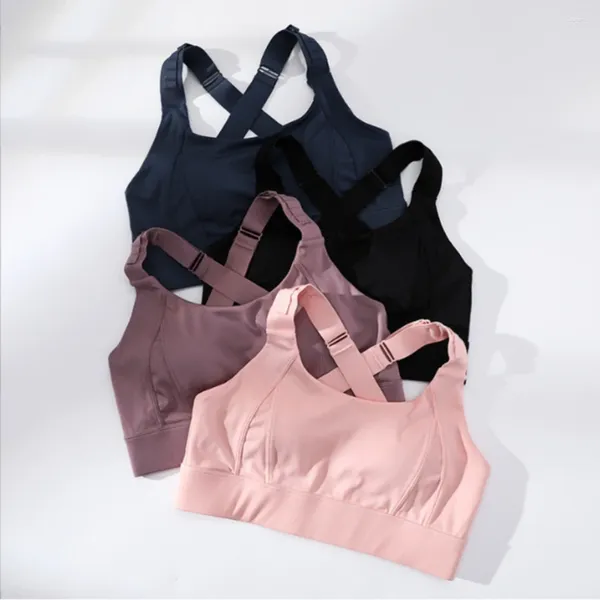 Traje de yoga Mujeres Sujetador con cuello en V Talla grande Top recortado Lencería femenina Ropa interior sexy para mujer Tops de tubo Chicas Push Up Bras activos