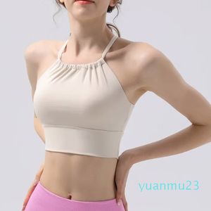 Yoga Outfit Xlwsbcr Vêtements Halter Poitrine Pad Sports Soutien-gorge - Preuve Formation féminine Fitness Sexy Beautifu