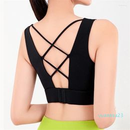 Yoga-outfit XLWSBCR Sport Bra Dames Gym High Impact Shockproof Fitness Top vrouwelijk ondergoed Push-up Sportswear Bralette