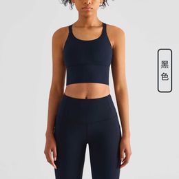 Tenue de yoga Y-back Sous-vêtements de sport Camis pour femmes Tenues de yoga Débardeurs Bandoulière réglable Soutien Soutien-gorge de yoga antichoc Running Fitness Vest