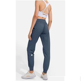 Yoga Outfit Yoga Outfit Ll-Ydk01 Pantalon d'entraînement Pantalon pour femme Lâche Neuvième Excerise Sport Gym Running Casual Long Ankle Banded Pant El Dhogq