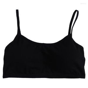 Yoga Outfit Jeunes Filles Solide Doux Coton Soutien-Gorge Puberté Adolescente Respirant Sous-Vêtements Enfant Tissu