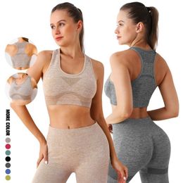 Yoga Outfits 2 Delige Set Vrouwen Naadloze Sportkleding Fitness Kleding Leggings Outfit Trainingspak Actieve Sets M03