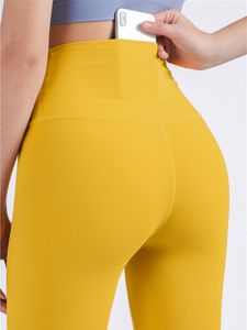 Tenues de yoga Pantalons de marque Poches cachées à la taille Fitness Sports Leggings Femmes Sportswear Extensible Gym Push Up Vêtements d'entraînement 230406