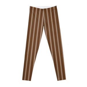 Yoga Outfits Brown Vertical Stripes Leggings pantalons de yoga femmes leggings pantalons femmes pantalons fitness set femmes gym 230820