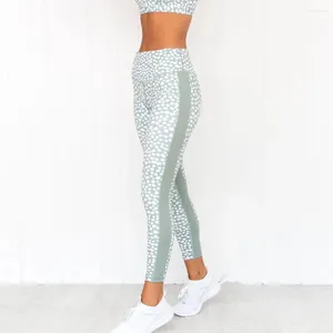 Tenues de yoga Mode Femmes Fitness Gym Slim Leggings Dots Impression Stretch Pantalon Push Up Jeggings Femme Sexy Taille Haute