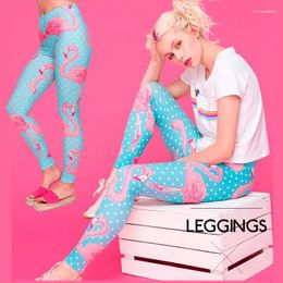 Tenues de yoga Pantalons imprimés Flamingo Femmes Leggins Sport Fitness Leggings Tenue de sport pour gym