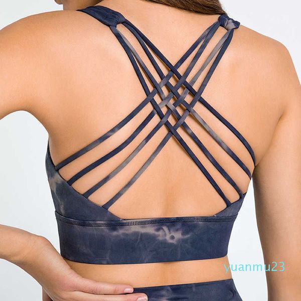 Trajes de yoga Fly Crisscross Training Fitness Sport Bras Top 142 Mujeres Suave Skinfriendly Entrenamiento Gimnasio Brassiere Ejercicio