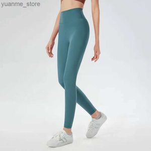 Yoga -outfits Hoge kwaliteit Sport -leggings voor vrouwen Hoge taille Yoga Leggings Soft ademende sportpakketten Leggings Fitness Gym Yoga Pants Y240410