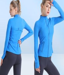 Yoga outfits jas dames definiëren workout sport jas fitness quick dry activewear top solide zip omhoog sweatshirt sportkleding 2022 SE6894204