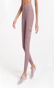 Tenues de yoga leggings fil travail vêtements de sport femmes Air Pocket Pants élastique serré sport course fitness leggins avec poches 3983351