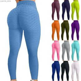 Tenues de yoga Lega de yoga multicolores pour femmes - Pantalons de yoga de collants de sport haute performance avec effet de levage de bout à bout Y240410