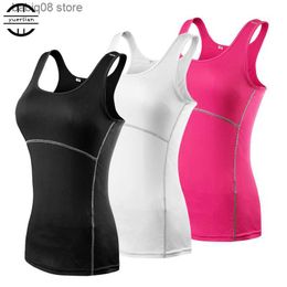 Yoga Tenues Nouveau Yoga Tops Femmes Sexy Gym Sportswear Gilet Fitness femme serrée vêtements Sans Manches Chemise De Course À Séchage Rapide Blanc Yoga Débardeur T230422