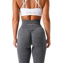 Yoga -outfits nvgtn gespikkelde scrunch naadloze leggings vrouwen zachte workout panty fitness outfits yoga broek sportschool slijtage 230817