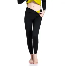 Yoga -outfits Outadad 2024 Comfortabele vrouwenbroek Super Stretch Neopreen Rubber Ladies Bodyshape Slim Capris Trouser Pant