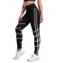 Yoga -outfits Gedrukte leggings sexy vrouwen dame slanke hoge elastische sportbroek meerdere sportschool fitness strak T220930