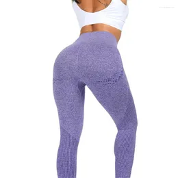 Trajes de yoga Sin costuras Cintura alta Atlético Gimnasio Deporte Leggings Mujeres Control de barriga Entrenamiento Fitness Medias Pantalones de nylon