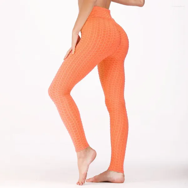 Trajes de yoga Pantalones sólidos Mujeres Tight Push Up Hips Pantalones Ropa deportiva Elástico Cintura alta Correr Gimnasio Fitness Deporte Leggings