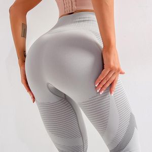 Tenues de yoga pantalons Super extensibles Fitness collants de Sport pantalons de Jogging pour femmes taille haute évider Legging de gymnastique