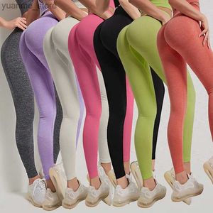 Yoga -outfits groothandel goedkopere vrouwen plus maat naadloze hoge taille kont lift aangepaste gym fitness yoga leggings y240410