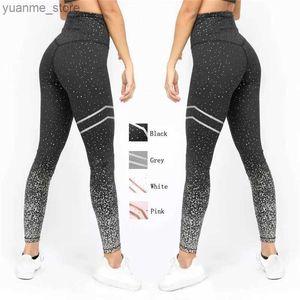 Yoga -outfits dames rekbare yogabroek hoge taille naadloze kont push omhoog slanke fitness leggings running sportshark broek gym pantia vrouwen y240410