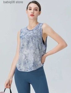 Yoga Outfits Vrouwen Yoga Vest Gym Tie Dye Mouwloze Sport Tops Fitness Running Vest Workout Sport Shirts Tank Top Vrouwelijke Gym Yoga Top T230422