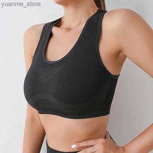 Yoga Tenues pour femmes Sports Sports Top Push Up Fitness Yoga Bra Sous-vêtements d'absorbage pour femmes Breffable Running Vest Gym Uniforme Y240410