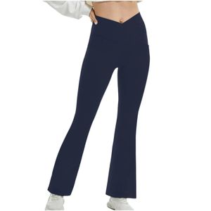 Yoga Pant Clothes Grooves Summer Lululemens Femmes Pantalons évasés Pantalon à taille haute