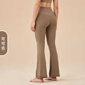 Yogabroek bell-bodems hoge taille zak oefening broek dansstudio sport leggings gym kleding oefenbroek