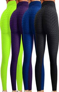 Pantalons de Yoga Leggings de sport de Fitness Leggings de sport Jacquard pantalon de course femme taille haute pantalon de sport serré de Yoga7533919