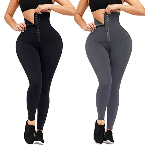 Pantalons de Yoga Leggings Section mince Plus velours épaissi Corset taille abdominale ascenseur hanche haute élastique 240314