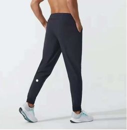 Yoga pants LL Pantalon de survêtement Long pour hommes, tenue de Sport, séchage rapide, cordon de serrage, poches de gymnastique, pantalon de survêtement, décontracté, taille élastique, fitness 1054