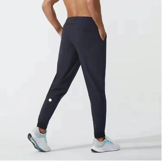 Yoga broek ll heren jogger lange broek sport yoga outfit quick dry droge drawstring gym zakken joggingbroek broek heren casual elastische taille fitness luu lu