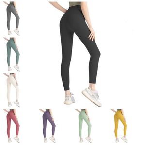 Pantalones de yoga lu align leggings Pantalones cortos de mujer Trajes recortados Señora Deportes Pantalones de mujer Ejercicio Ropa deportiva Chicas Corriendo Leggings gimnasio delgado 666