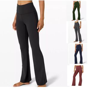 Yoga broek lululy damesleggings broek dameskleding volledige lengte skinny flare 5 kleuren beschikbaar elastische taille designerkleding damesleggings designer broek