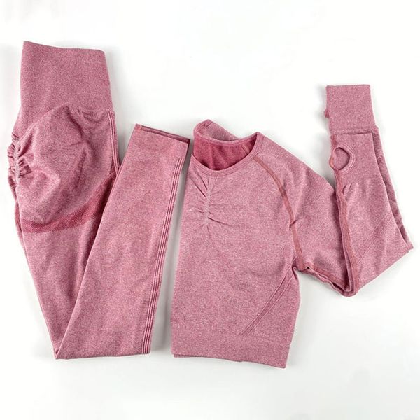 Pantalones de Yoga, conjunto de mallas deportivas de cintura alta, ropa de gimnasia sólida para mujer, pantalones Push Up para correr, ropa de entrenamiento atlético, ropa de gimnasio Su