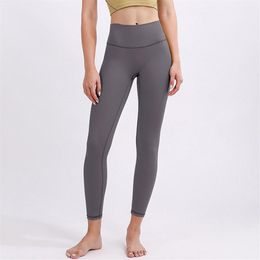 Pantalons de yoga couleur unie femmes styliste leggings taille haute vêtements de sport élastique fitness dame ensemble collants complets entraînement femmes sweatpan263l