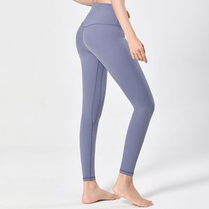 Pantalons de yoga Femmes Lycra Tissu de vêtements actifs Couleur solide Wiyh ll Impression haute taille gym de gym