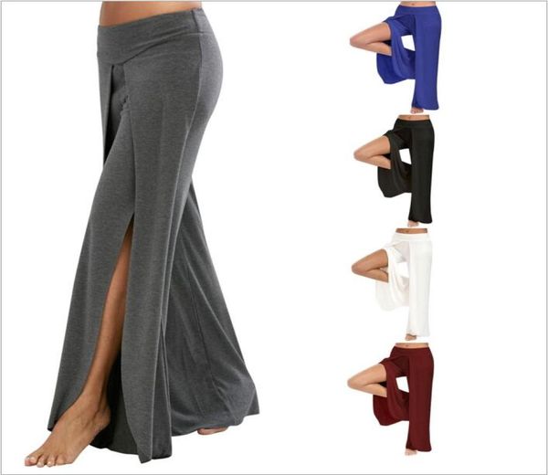 Pantalones de yoga Pantalones de pierna ancha para mujer Bloomers sueltos casuales Danza Sexy Palazzo Capris Pantalones sólidos Pantalones Harem de moda Lady Long Slack5652884