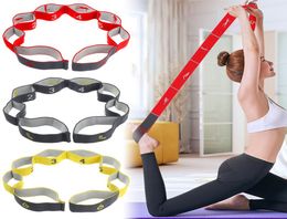 Yoga Pu Strap Belt Polyester Latex Elastic Latin Dance Stretch Band Loop Pilates Gym Fitness Exercice Resistance Bands9832538