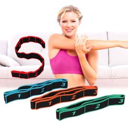 Yoga Pull Strap Belt Polyester Latex Elastic Latin Dance Stretch Band Loop Pilates Gym Fitness Exercice Resistance Bands 240423