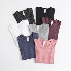 Yoga Quicky Dry T-shirts à manches longues Sport Crew Gym fit Femmes Fitness T-shirt Femme Top Femmes Tops Sport Wear Running