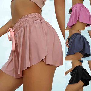 Yoga Running Fietsen Biker Butt Scrunch Rok voor Vrouwen Meisjes 2 in 1 Marathon Snel Droge Gym Workout Sport Shorts