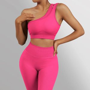 Yoga Set Femmes Sans manches High Workout Ontrafts Offits Gym Wear Sports Sports Costumes Tracksuit Sportswear Clothing 240425