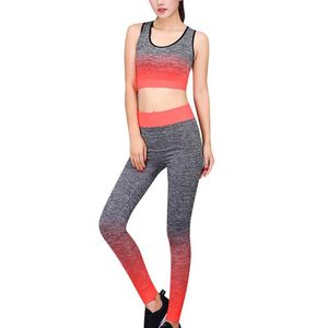 Ensemble de yoga femmes soutien-gorge de sport haut leggings pantalons vêtements de sport vêtements de fitness costume HB88